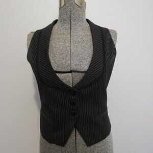 le chateau Black Pinstripe Women's Vest